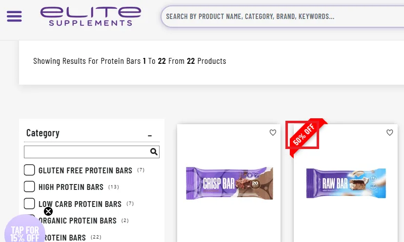 Elite Supps 50% OFF Protein Bars.webp